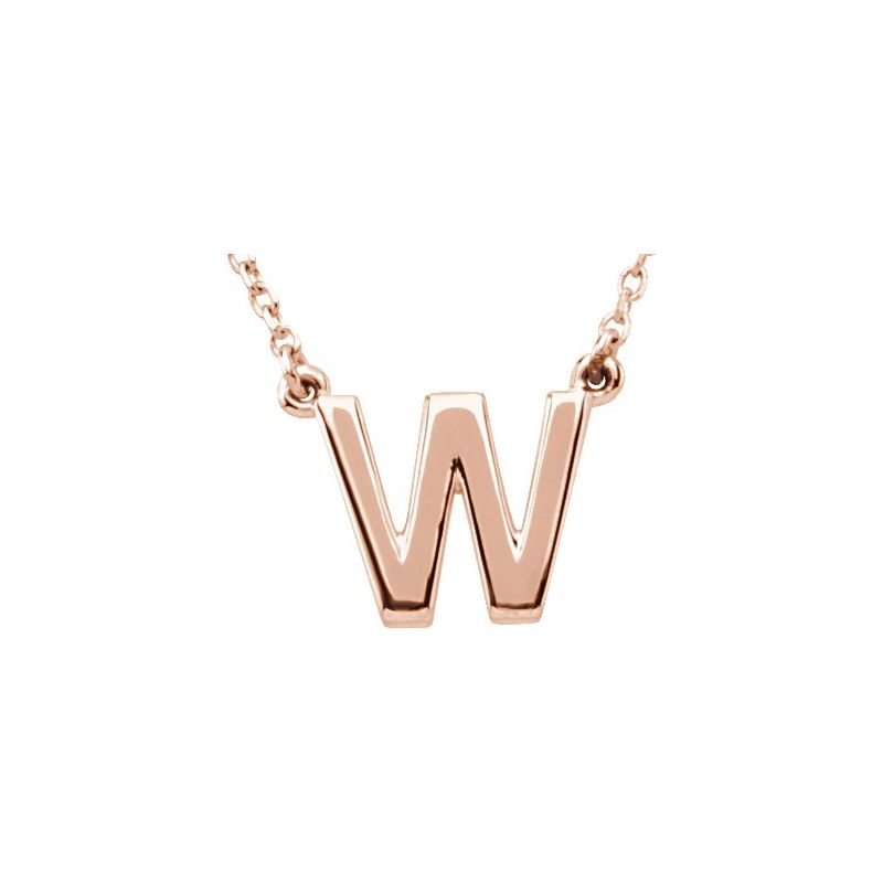 Block Initial 16″ Necklace