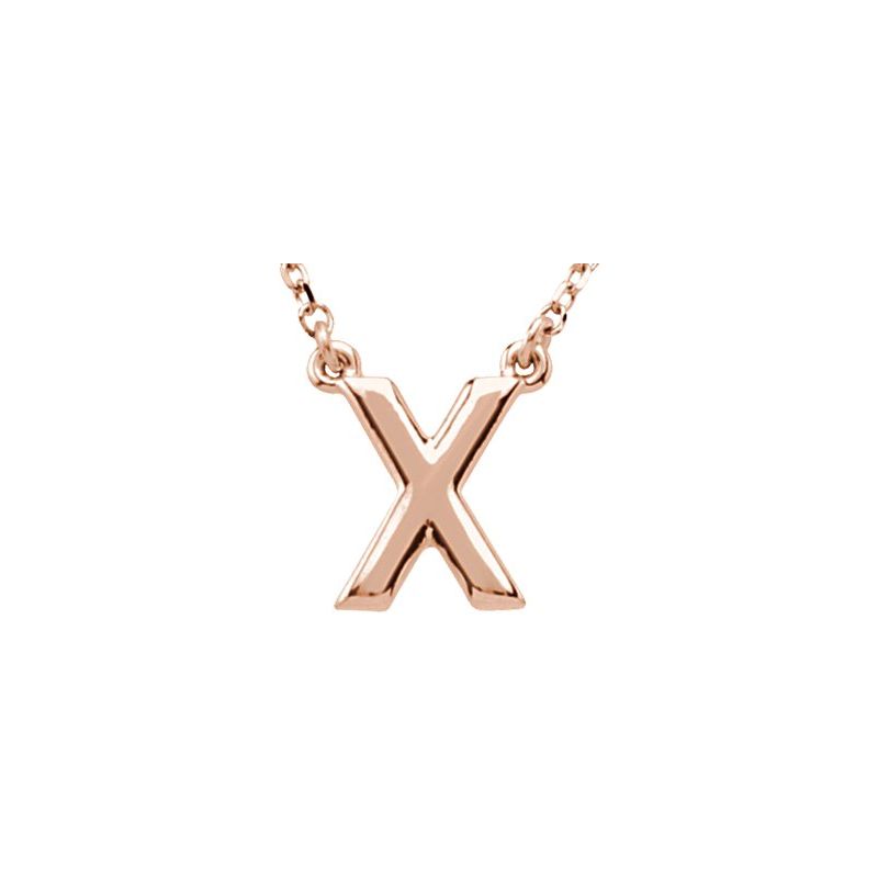 Block Initial 16″ Necklace