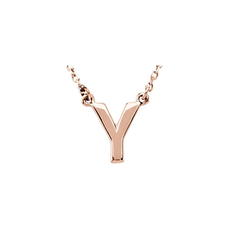 Block Initial 16″ Necklace