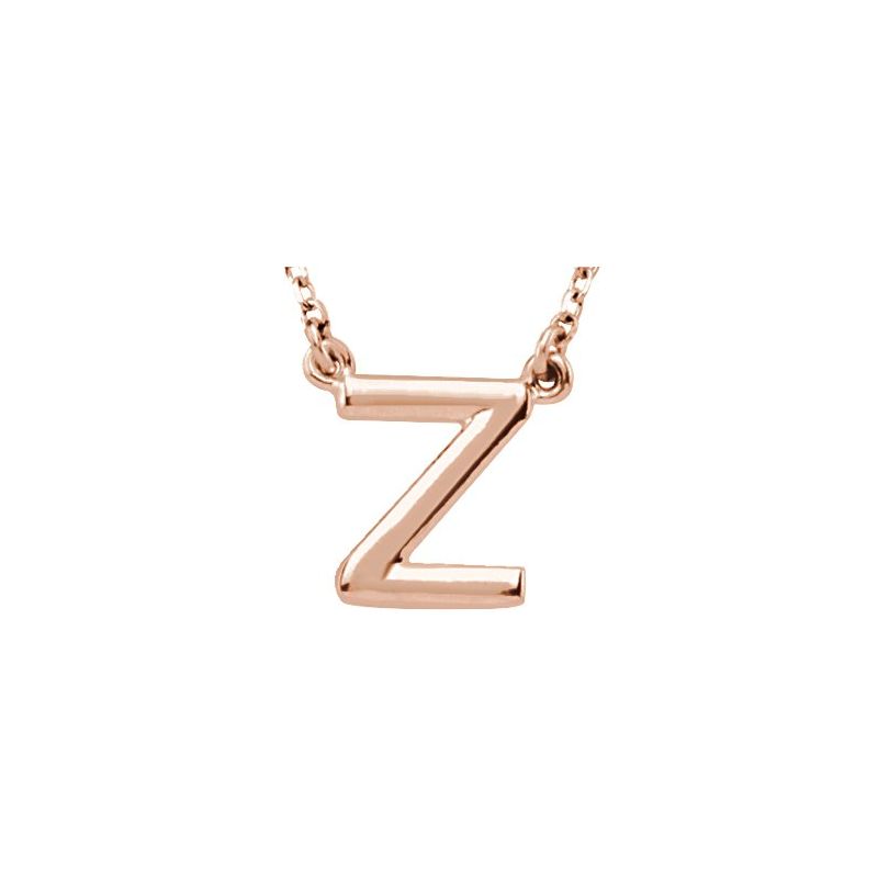 Block Initial 16″ Necklace