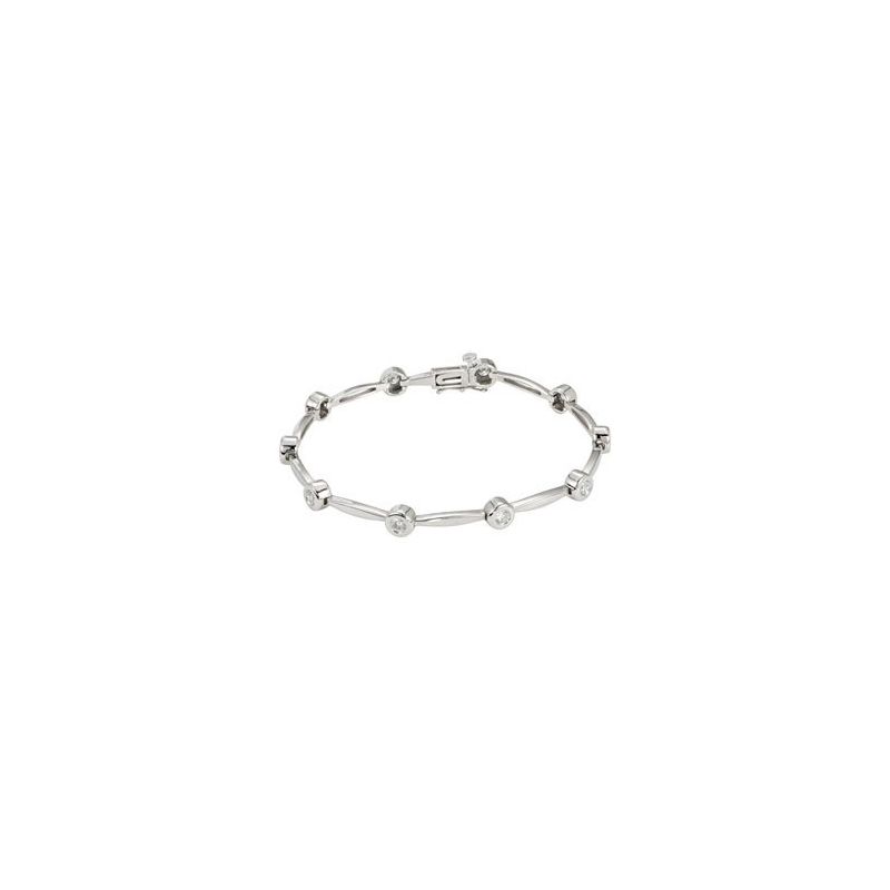 Accented Line Bracelet — 1 ctw Diamond 7 1/4″