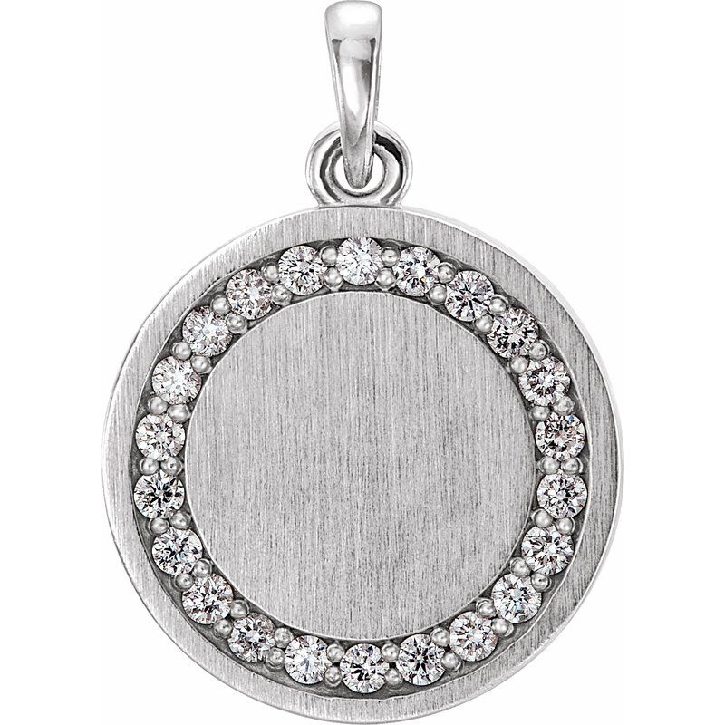 Engravable Halo-Style Necklace or Pendant