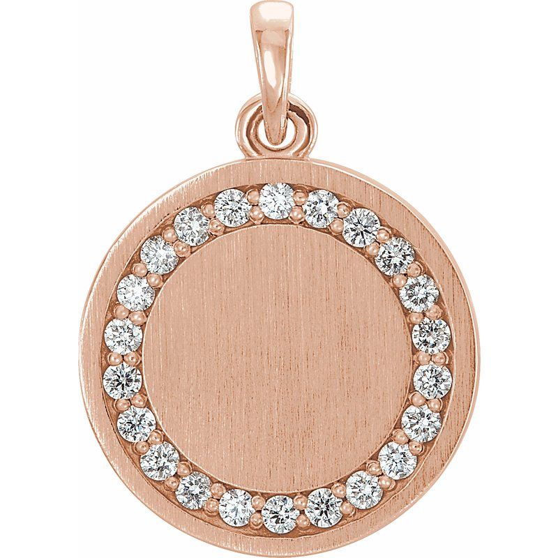 Engravable Halo-Style Necklace or Pendant