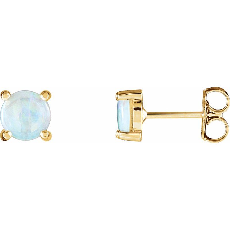 4-Prong Cabochon Earrings