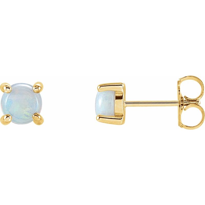 4-Prong Cabochon Earrings
