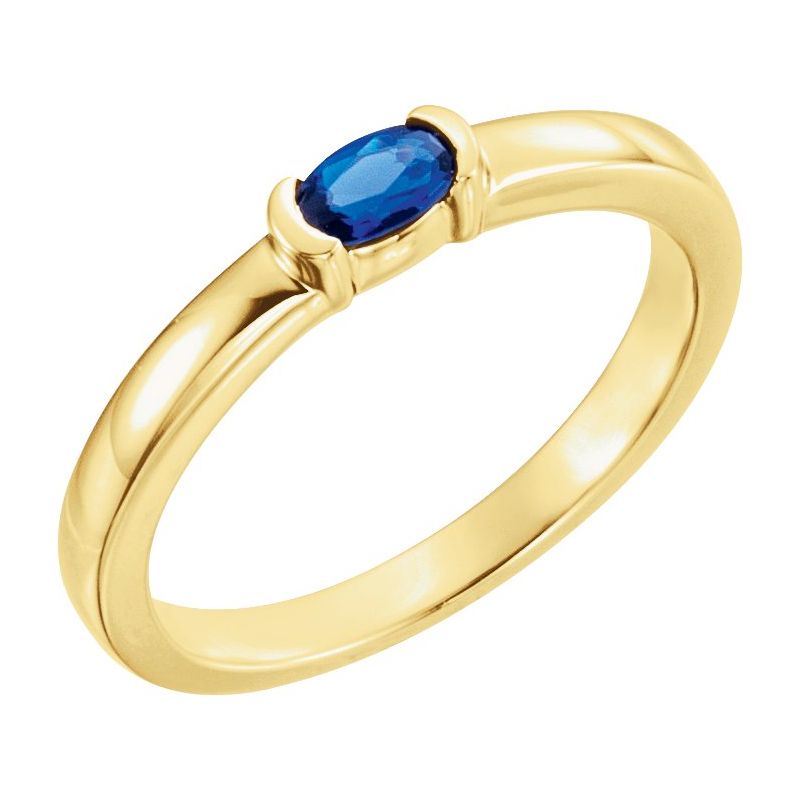 Half-Bezel Family Stackable Ring No. 2