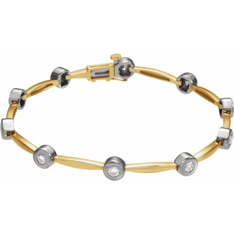 Accented Line Bracelet — 1 ctw Diamond 7 1/4″
