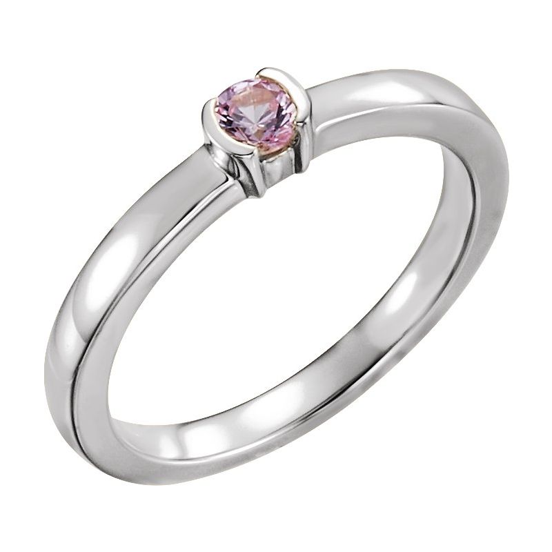 Half-Bezel Family Stackable Ring No. 3