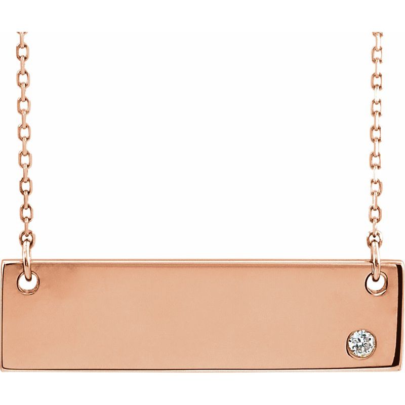 Engravable Bar Necklace