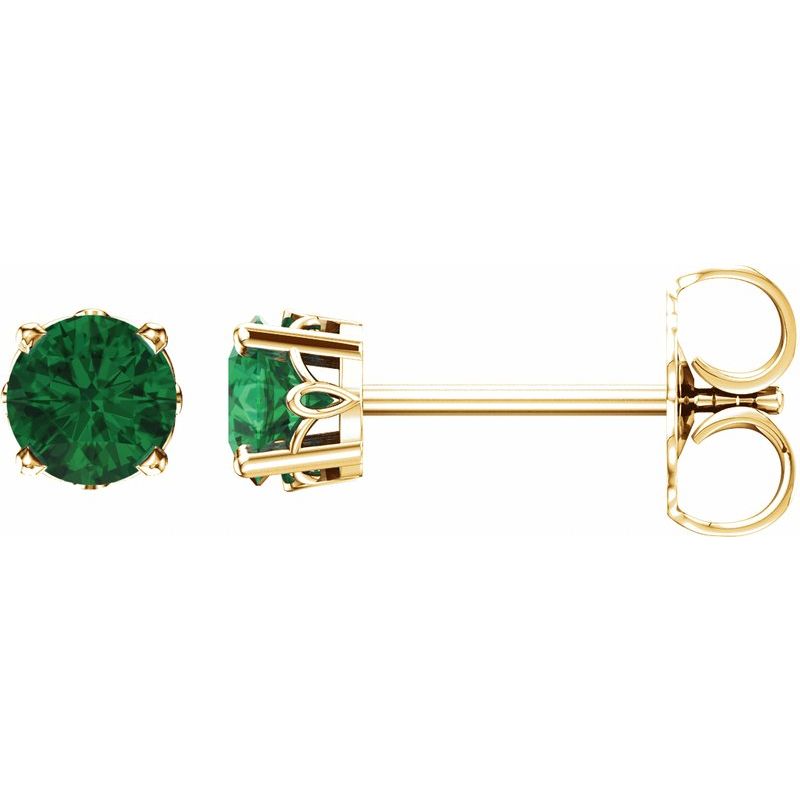 Solitaire Scroll Setting Stud Earrings No. 3