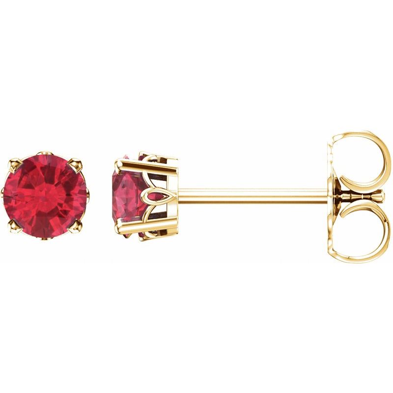 Solitaire Scroll Setting Stud Earrings No. 3