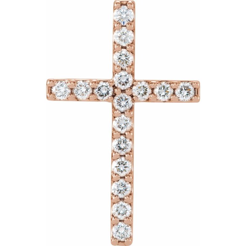 Petite Cross Necklace or Pendant — Diamond