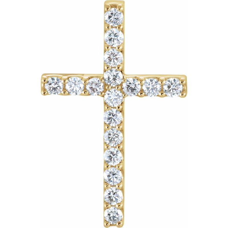 Petite Cross Necklace or Pendant — Diamond