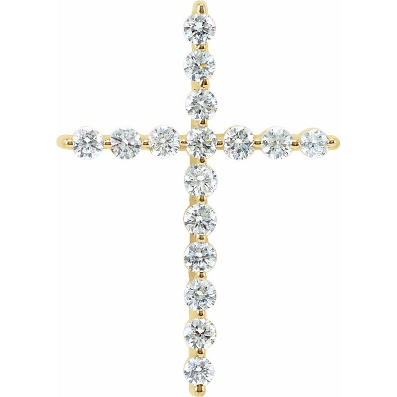 Cross Necklace or Pendant — Diamond