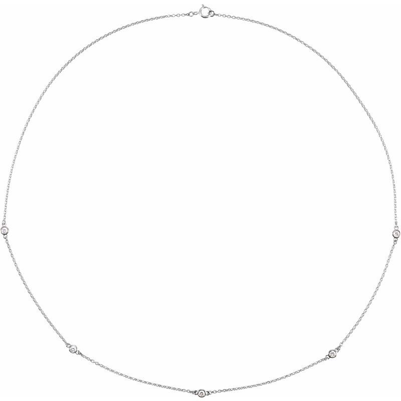 Bezel-Set Station Necklace