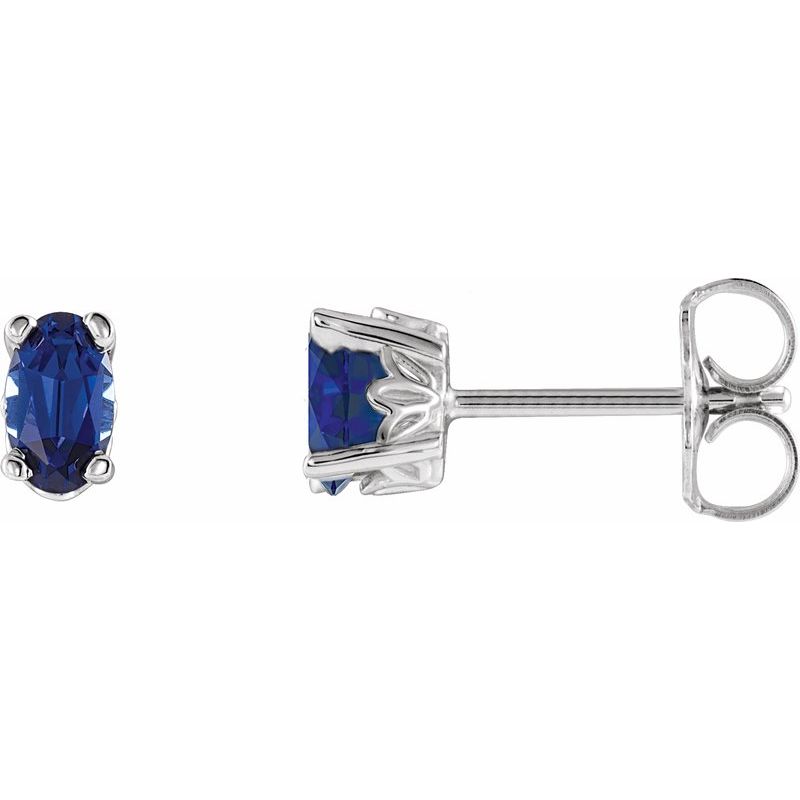 Solitaire Scroll Setting Stud Earrings