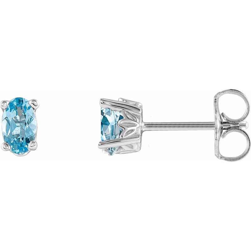 Solitaire Scroll Setting Stud Earrings