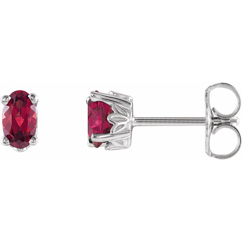 Solitaire Scroll Setting Stud Earrings