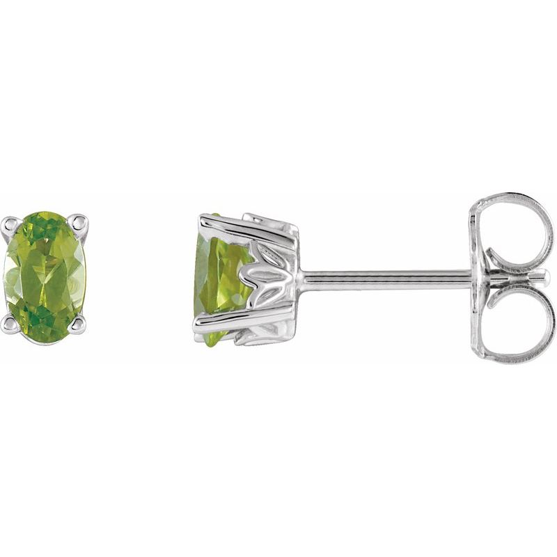 Solitaire Scroll Setting Stud Earrings