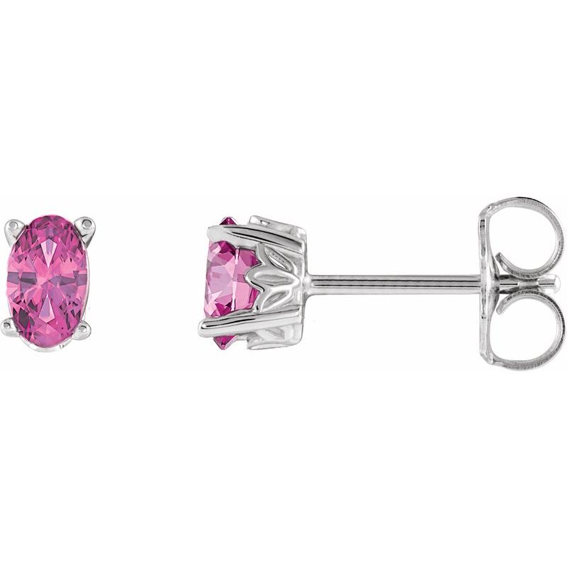 Solitaire Scroll Setting Stud Earrings