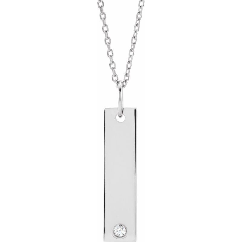 Engravable Bar Necklace or Pendant