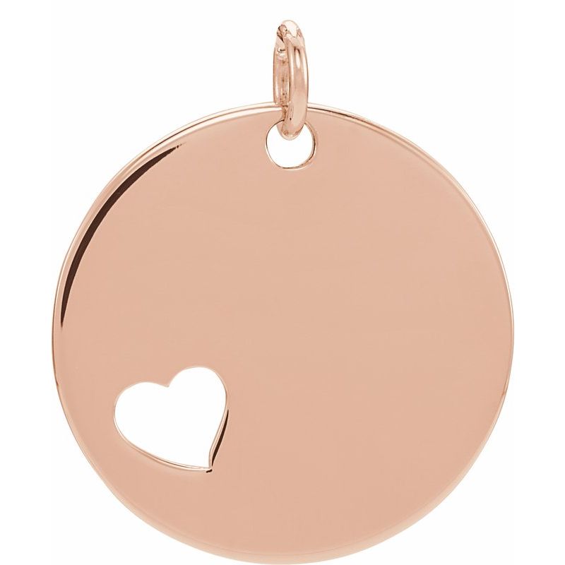 Engravable Pierced Heart Necklace or Pendant