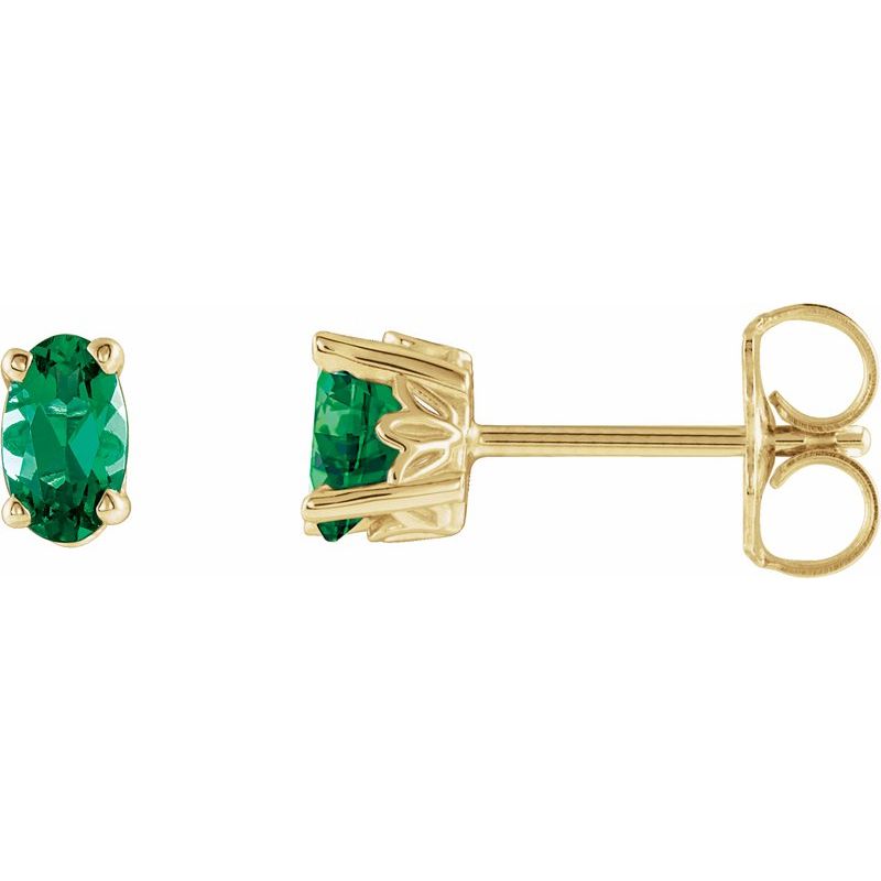 Solitaire Scroll Setting Stud Earrings