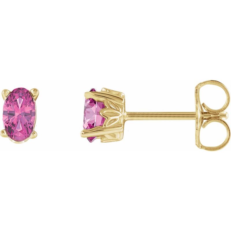 Solitaire Scroll Setting Stud Earrings