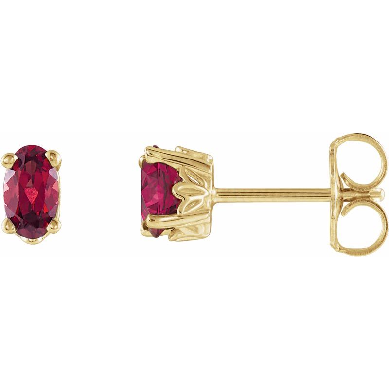 Solitaire Scroll Setting Stud Earrings