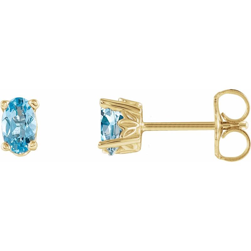Solitaire Scroll Setting Stud Earrings