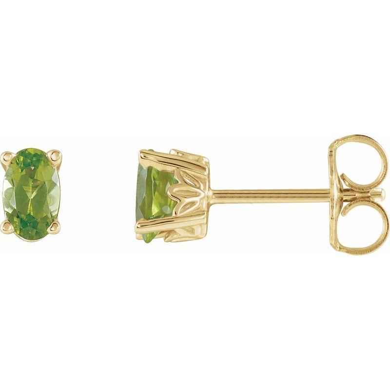 Solitaire Scroll Setting Stud Earrings