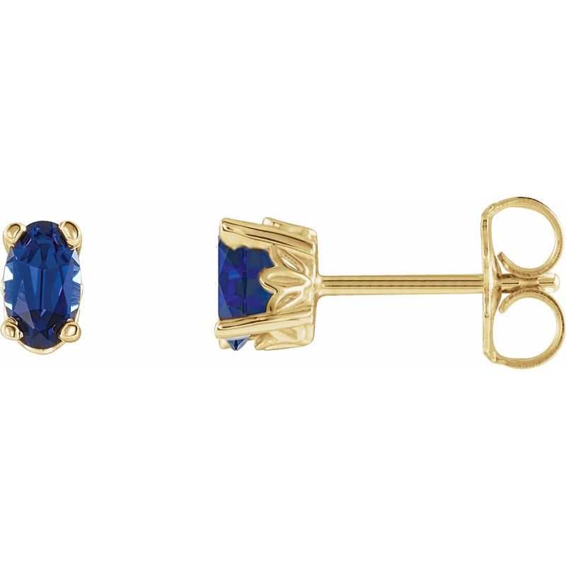 Solitaire Scroll Setting Stud Earrings