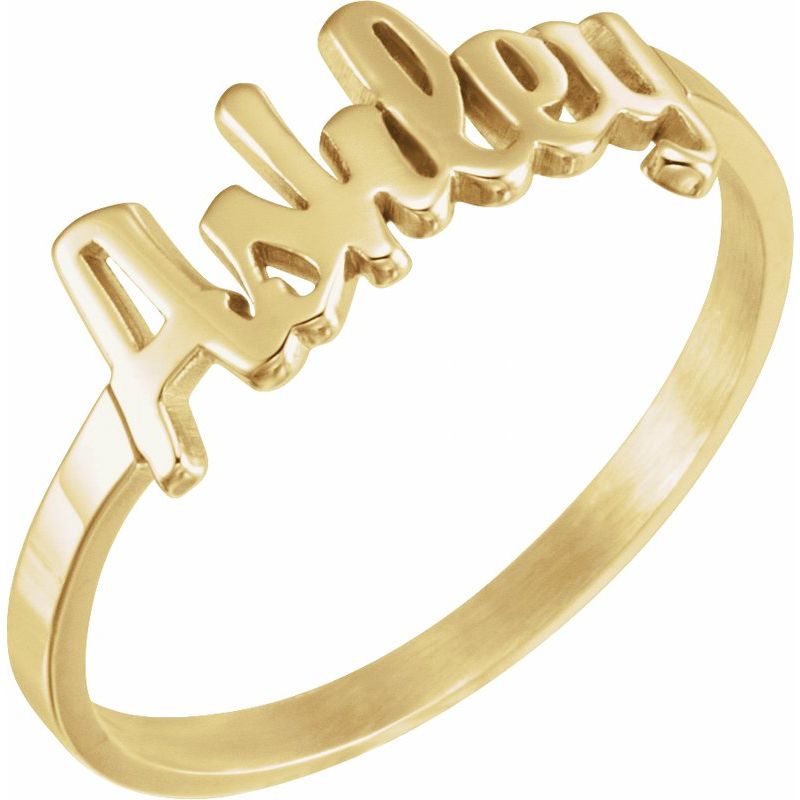 Script Nameplate Ring