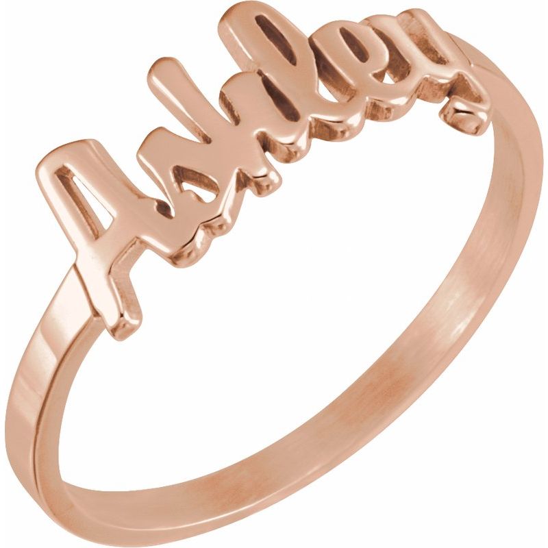 Script Nameplate Ring