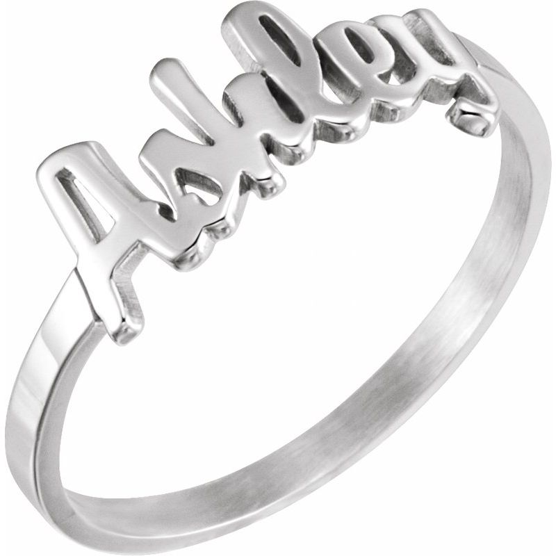 Script Nameplate Ring
