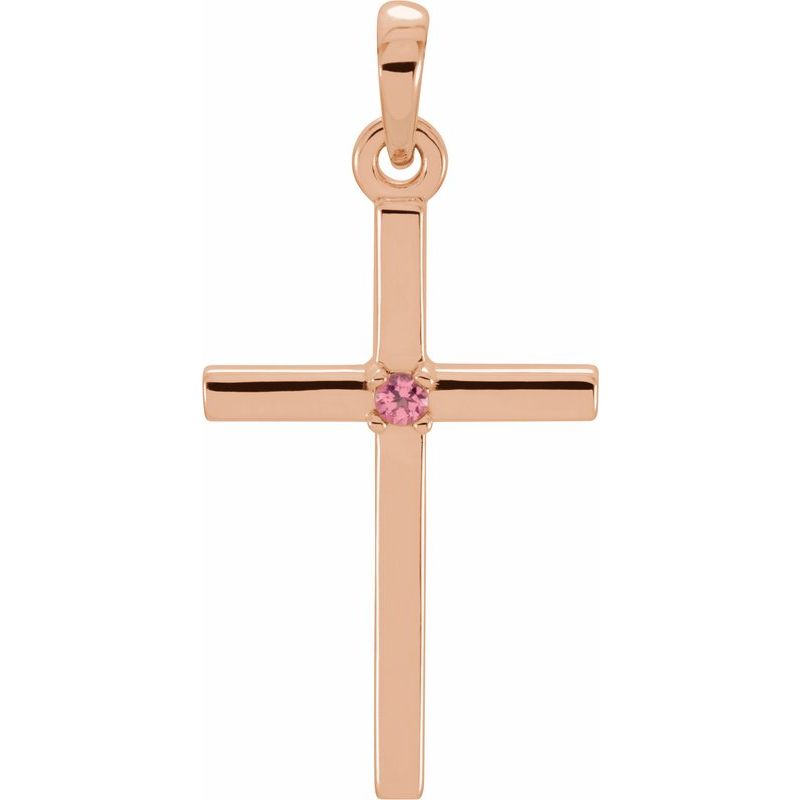 Birthstone Cross Pendant