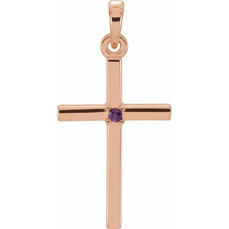 Birthstone Cross Pendant