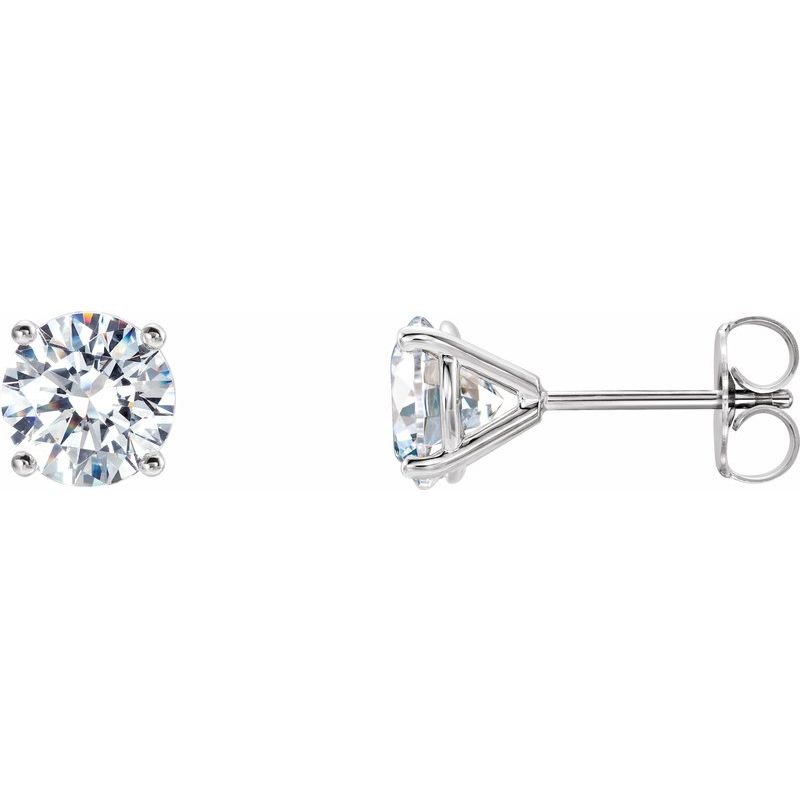Round 4-Prong Cocktail-Style Stud Earrings — Lab-Grown Diamond