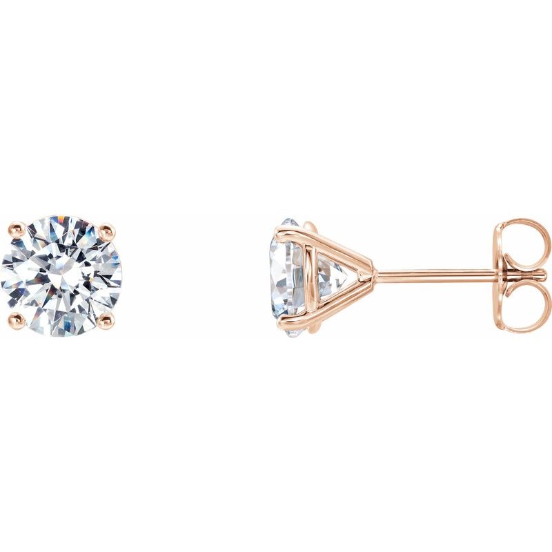 Round 4-Prong Cocktail-Style Stud Earrings — Lab-Grown Diamond