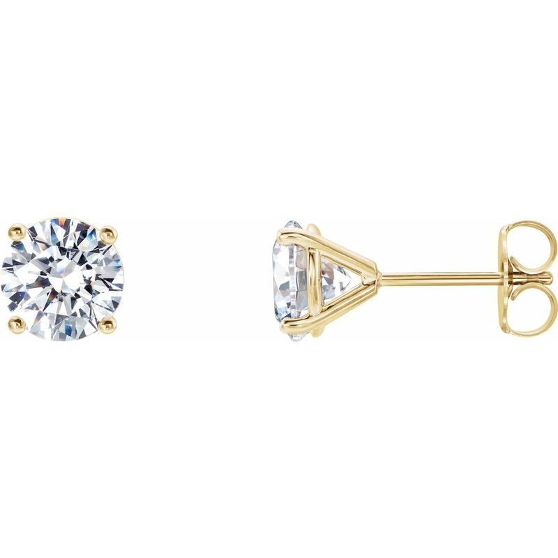 Round 4-Prong Cocktail-Style Stud Earrings — Lab-Grown Diamond