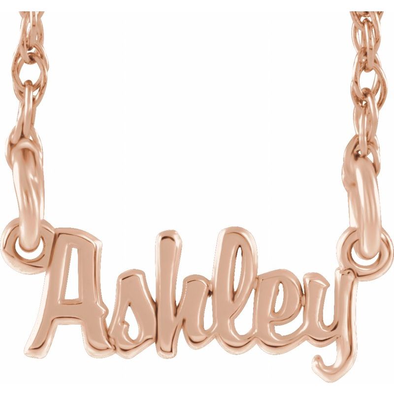 Mini Script Nameplate Necklace