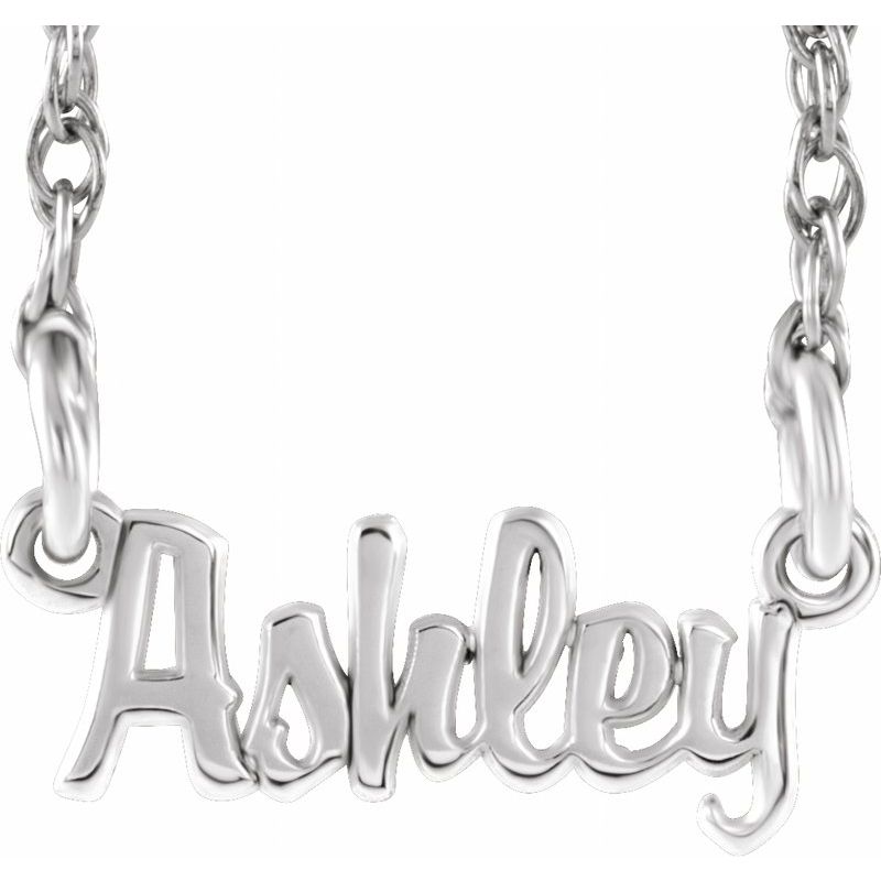 Mini Script Nameplate Necklace