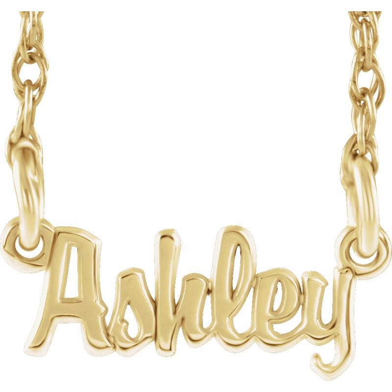 Mini Script Nameplate Necklace