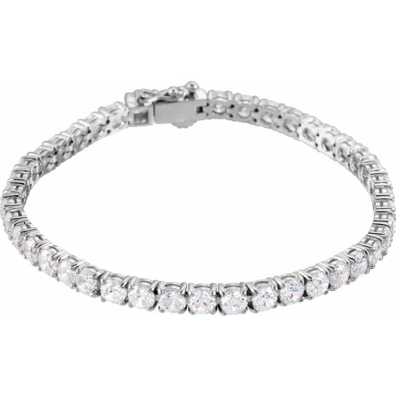 Imitation White Cubic Zirconia Line 7" Bracelet