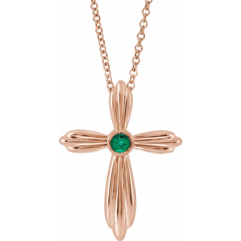 Bezel-Set Cross Necklace or Pendant