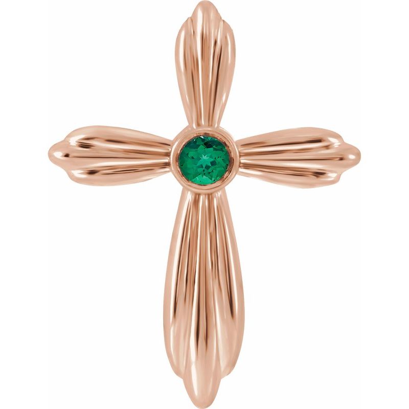 Bezel-Set Cross Necklace or Pendant