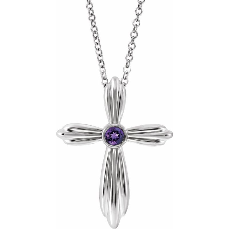 Bezel-Set Cross Necklace or Pendant