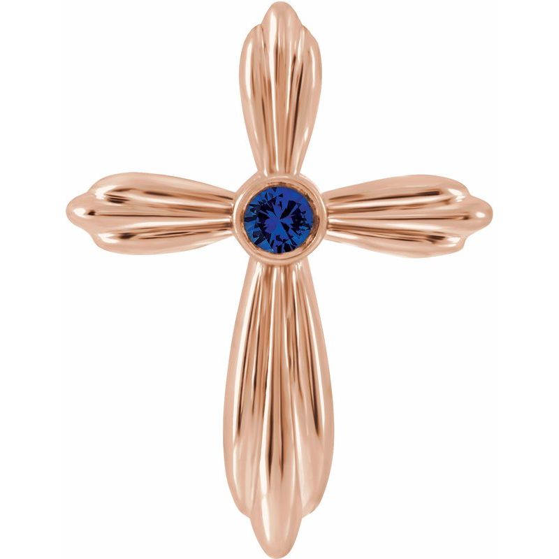 Bezel-Set Cross Necklace or Pendant