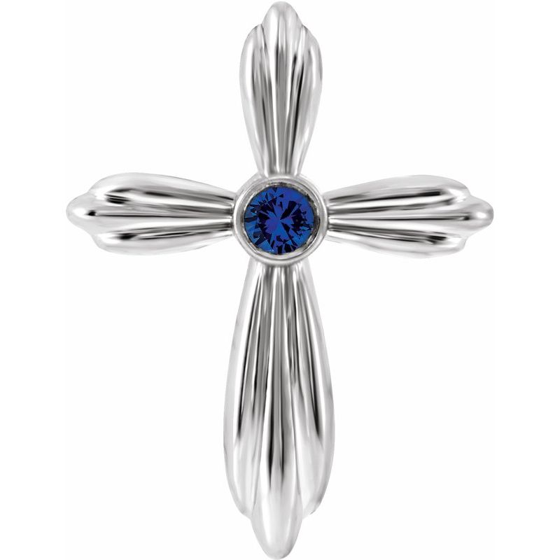 Bezel-Set Cross Necklace or Pendant