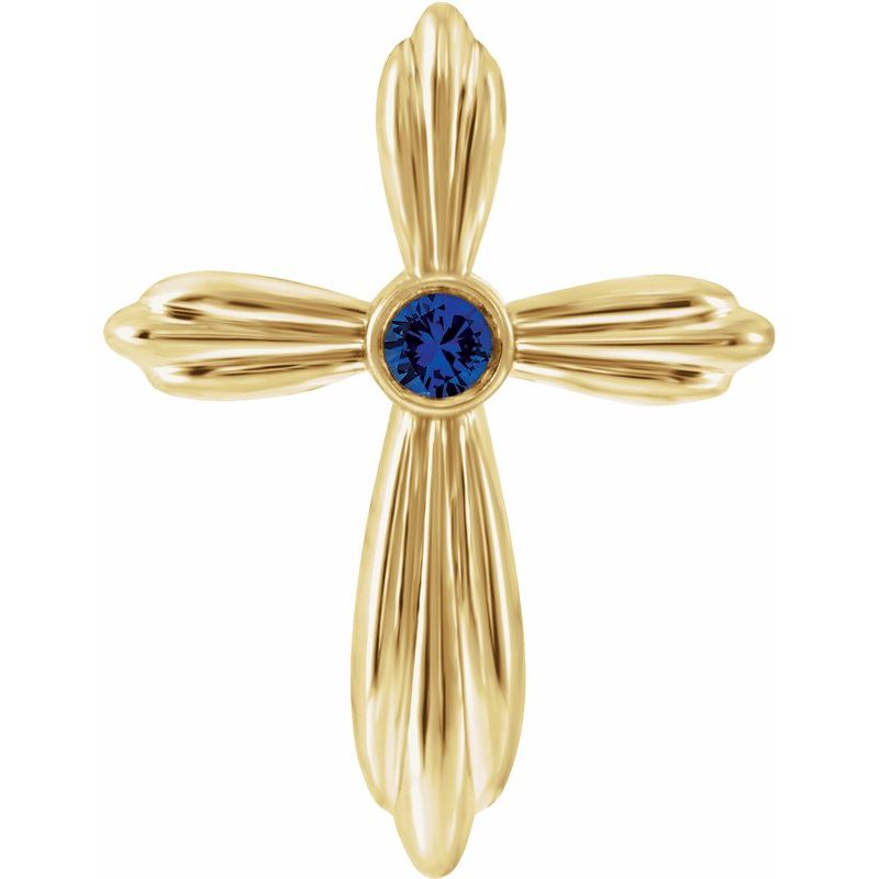 Bezel-Set Cross Necklace or Pendant